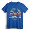 Australia Day Shirt - Funny Australian Kangaroo Vintage Tee with Aussie Flag Symbol - G'Day Mate Patriotic Apparel for Men, Women, and Family