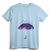 Womens Rain Purple V-Neck T-Shirt - Prince Tribute Lightweight Tee for Women