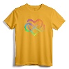 Polyamory Infinity Heart Symbol Neverending Love LGBT Gift T-Shirt - Rainbow Watercolor Theme Tee for Poly Couples and Allies