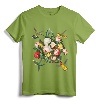 Hummingbird Flowers Shirt - Hummingbird Lover Gift, Lightweight Tee with Classic Fit and Double-Needle Hem