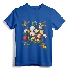 Hummingbird Flowers Shirt - Hummingbird Lover Gift, Lightweight Tee with Classic Fit and Double-Needle Hem