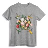 Hummingbird Flowers Shirt - Hummingbird Lover Gift, Lightweight Tee with Classic Fit and Double-Needle Hem