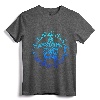 Ocean Blue Tribal Hawaiian Sea Turtle T-Shirt - Polynesian Honu Tattoo Tee with Maori Sun Symbol