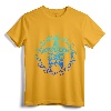Ocean Blue Tribal Hawaiian Sea Turtle T-Shirt - Polynesian Honu Tattoo Tee with Maori Sun Symbol