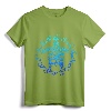 Ocean Blue Tribal Hawaiian Sea Turtle T-Shirt - Polynesian Honu Tattoo Tee with Maori Sun Symbol
