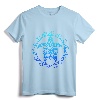 Ocean Blue Tribal Hawaiian Sea Turtle T-Shirt - Polynesian Honu Tattoo Tee with Maori Sun Symbol