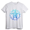 Ocean Blue Tribal Hawaiian Sea Turtle T-Shirt - Polynesian Honu Tattoo Tee with Maori Sun Symbol