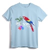 Nassau Bahamas Tropical Destination Beach T-Shirt - Colorful Parrot Graphic Tee for Caribbean Vacation Souvenir