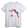 Nassau Bahamas Tropical Destination Beach T-Shirt - Colorful Parrot Graphic Tee for Caribbean Vacation Souvenir