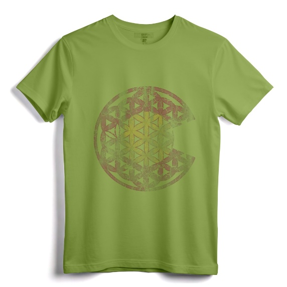Colorado Flag Flower Of Life Mandala Vintage Fade Women Girl T-Shirt - Spiritual Yoga Apparel Gift for Women and Girls