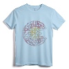Colorado Flag Flower Of Life Mandala Vintage Fade Women Girl T-Shirt - Spiritual Yoga Apparel Gift for Women and Girls