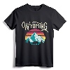 Retro Wyoming, WY Mountains State Wildlife T-Shirt - Vintage Tee for Outdoor Enthusiasts & Nature Lovers