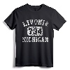 Livonia Michigan Area Code Vintage Retro T-Shirt - Hometown Pride Tee for Livonia Residents and Visitors