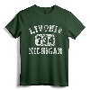 Livonia Michigan Area Code Vintage Retro T-Shirt - Hometown Pride Tee for Livonia Residents and Visitors