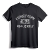 Asbury Park NJ Vintage Distressed White Print T-Shirt - New Jersey Gym Style Lightweight Tee