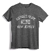 Asbury Park NJ Vintage Distressed White Print T-Shirt - New Jersey Gym Style Lightweight Tee