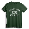 Asbury Park NJ Vintage Distressed White Print T-Shirt - New Jersey Gym Style Lightweight Tee