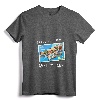 Womens Asbury Park New Jersey NJ Retro Postcard Travel Souvenir Gift V-Neck T-Shirt - Nostalgic Vacation Keepsake Apparel