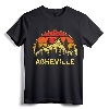 Retro Asheville North Carolina Mountains Hiking Souvenir T-Shirt - Vintage Outdoor Activity Tee for Nature Lovers and Outdoor Enthusiasts