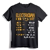 Funny Electrician Men Electrician Hourly Rate T-Shirt - Hilarious Electrical Worker Apparel for Gift