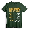 Funny Electrician Men Electrician Hourly Rate T-Shirt - Hilarious Electrical Worker Apparel for Gift