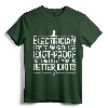 Funny Electrician Art Men Dad Lineman Electronics Engineers T-Shirt - Electrician Humor Tee for Electrical Engineering Lovers