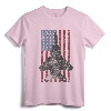 F-15 Eagle Jet Fighter Vintage Color American Flag T-Shirt - Retro Aircraft Apparel for Aviation Enthusiasts and Military Aviation Fans