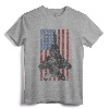 F-15 Eagle Jet Fighter Vintage Color American Flag T-Shirt - Retro Aircraft Apparel for Aviation Enthusiasts and Military Aviation Fans