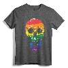 LGBT Gay Pride Skull Rainbow T-Shirt - Rainbow Flag Apparel for Men, Women, Boys, Girls, and LGBT Supporters