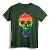 LGBT Gay Pride Skull Rainbow T-Shirt - Rainbow Flag Apparel for Men, Women, Boys, Girls, and LGBT Supporters