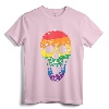 LGBT Gay Pride Skull Rainbow T-Shirt - Rainbow Flag Apparel for Men, Women, Boys, Girls, and LGBT Supporters