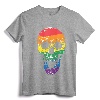 LGBT Gay Pride Skull Rainbow T-Shirt - Rainbow Flag Apparel for Men, Women, Boys, Girls, and LGBT Supporters