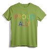 Proud Ally - LGBTQ Gay and Lesbian Pride Rainbow Shirt - Supportive Advocate Apparel for Pride Events