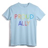 Proud Ally - LGBTQ Gay and Lesbian Pride Rainbow Shirt - Supportive Advocate Apparel for Pride Events