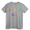 Proud Ally - LGBTQ Gay and Lesbian Pride Rainbow Shirt - Supportive Advocate Apparel for Pride Events