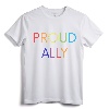 Proud Ally - LGBTQ Gay and Lesbian Pride Rainbow Shirt - Supportive Advocate Apparel for Pride Events