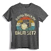 Drummer Drum Set Vintage Retro Did You Touch My Drum Set? T-Shirt - Funny Drummer Gift Idea for Percussionists