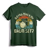 Drummer Drum Set Vintage Retro Did You Touch My Drum Set? T-Shirt - Funny Drummer Gift Idea for Percussionists