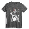 Skeleton Drummer Halloween Costume Playing Drums Gift Mens T-Shirt - Unique Halloween Drummer Tee for Men, Women, Kids