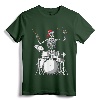 Skeleton Drummer Halloween Costume Playing Drums Gift Mens T-Shirt - Unique Halloween Drummer Tee for Men, Women, Kids