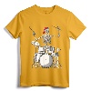 Skeleton Drummer Halloween Costume Playing Drums Gift Mens T-Shirt - Unique Halloween Drummer Tee for Men, Women, Kids