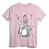 Skeleton Drummer Halloween Costume Playing Drums Gift Mens T-Shirt - Unique Halloween Drummer Tee for Men, Women, Kids