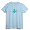Heartbeat Drums T-Shirt for Drummer - Cool Musician Gift Tee for Men, Women, and Kids