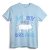 Kids Pig Just A Boy Who Loves Pigs Gift T-Shirt - Cute Pig Lover Tee for Boys