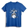 Drumming Gift Drum Da Vinci Vitruvian Man Drummer T-Shirt - Unique Design for Drum Players, Music Teachers, and Percussionists