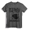 Never Underestimate An Old Man With A Drum Set Drummer Gift T-Shirt - Funny Musician Humor Tee for Drummers and Rock Musicians