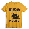 Never Underestimate An Old Man With A Drum Set Drummer Gift T-Shirt - Funny Musician Humor Tee for Drummers and Rock Musicians