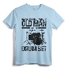 Never Underestimate An Old Man With A Drum Set Drummer Gift T-Shirt - Funny Musician Humor Tee for Drummers and Rock Musicians