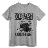 Never Underestimate An Old Man With A Drum Set Drummer Gift T-Shirt - Funny Musician Humor Tee for Drummers and Rock Musicians