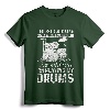 I Might Look Like I'm Listening Funny Drummer T-Shirt - Playful Drumming Humor Tee for Drummers and Musicians